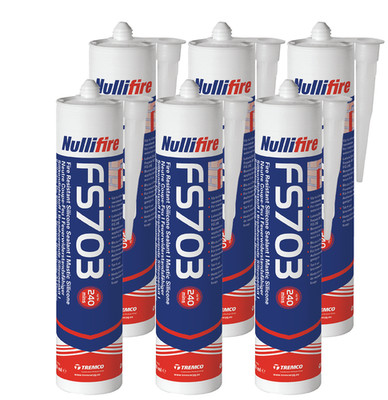 Nullifire FS703 - Feuerfester Silikondichtstoff - Weiß / Schwarz - 310ml