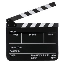 Acrylic Directors Clapboard, Black Film Slate Clapper Board