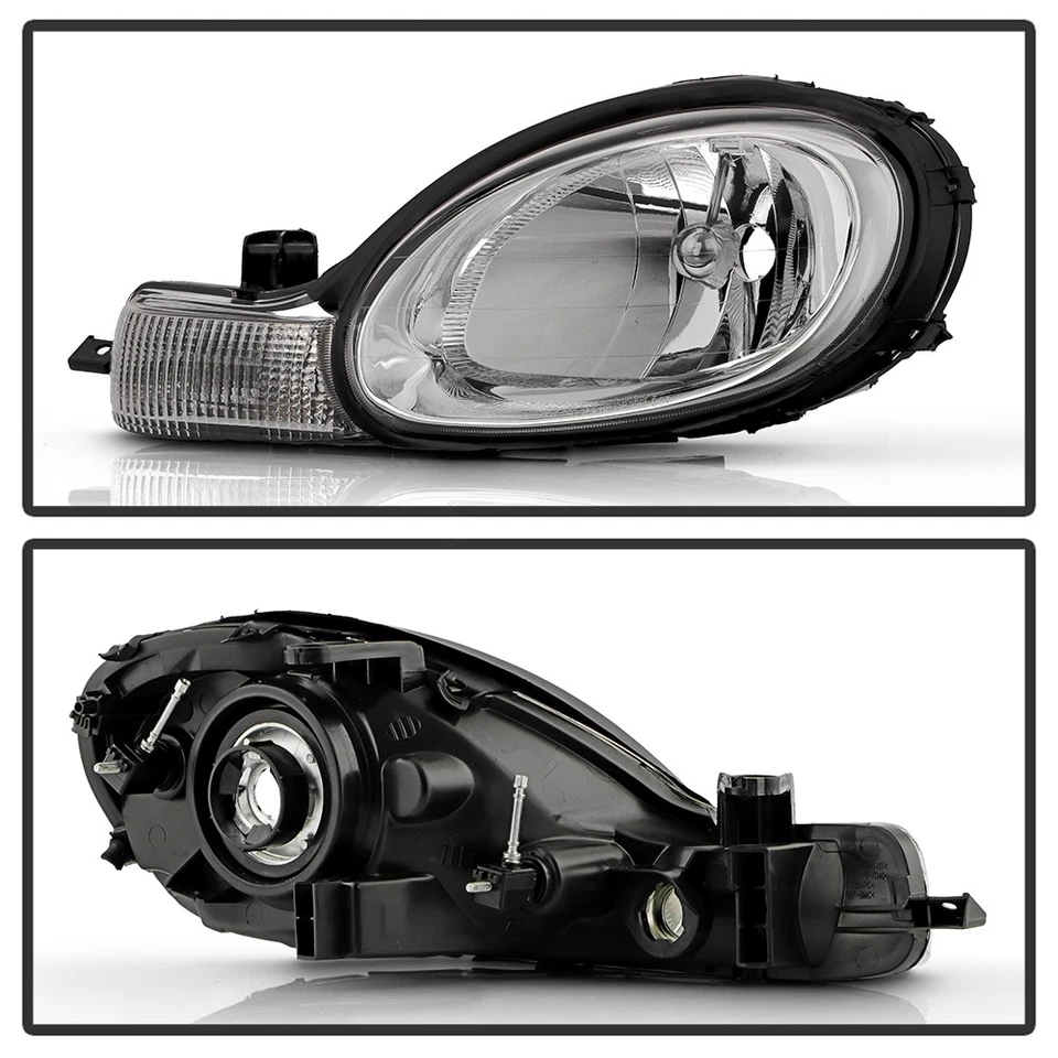 For 2000 2001 2002 Dodge|Chrysler Neon Chrome Headlights Headlamps Left+Right - Image 3 of 4