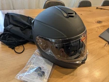 (L) Sena Outrush R Modular Flip-up Motorcycle Helmet Matte Black Bluetooth