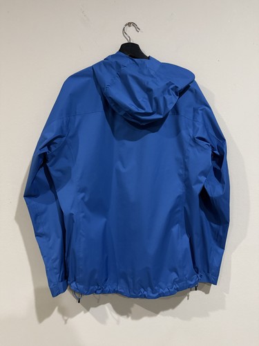Orvis Ultralight Jacket Mens Large Blue Hooded Waterproof Rain Windbreaker - Picture 2 of 14