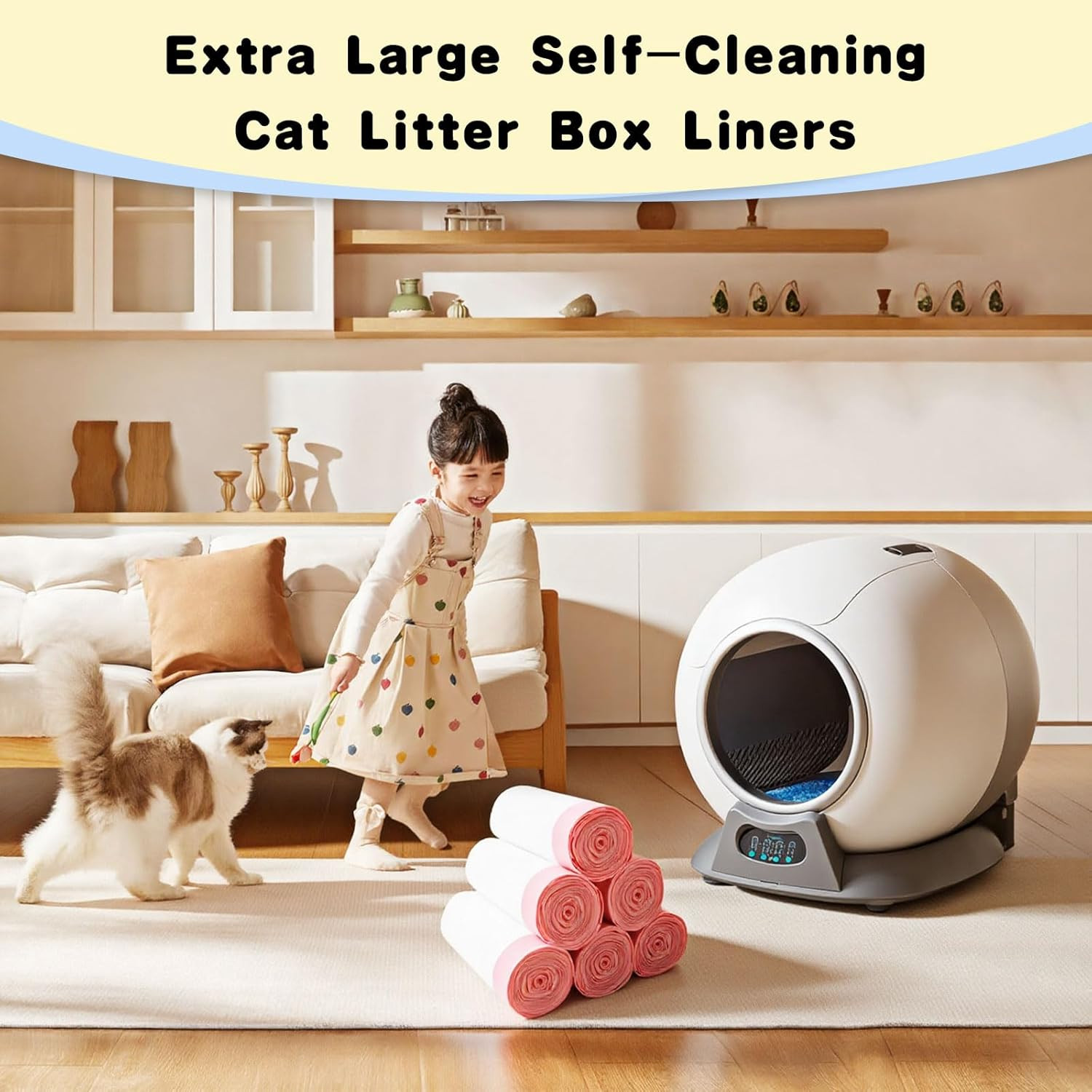 120 Count Heavy Duty Litter Box Liners Compatible Petcove Ducksky Automatic Bags