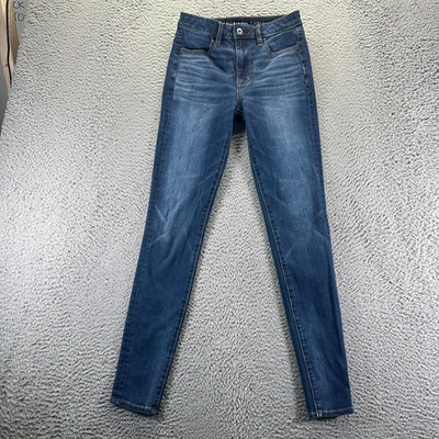 American Eagle Outfitters Jeans Women 2 Blue Denim Jegging Skinny Stretch Faded