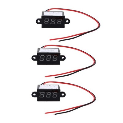 3pcs mini digitaler DC -Voltmeter 0,28 Zoll -Draht 3. -3 -Spannungstestermesser