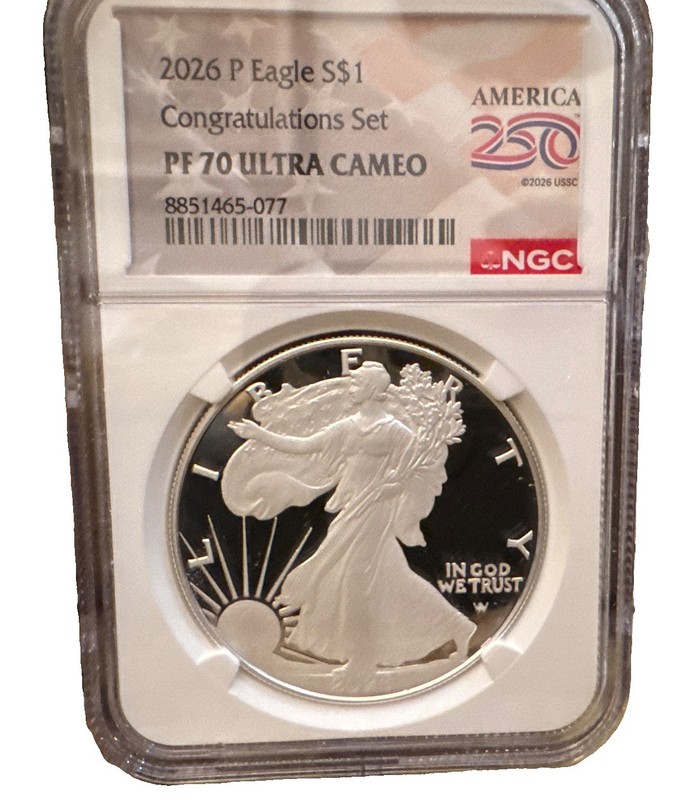NGC PF70 UC 2026 1 oz Silver Proof Congratulations Set