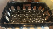 COCA COLA COKE VINTAGE USED CRATE BLACK PLASTIC 24x 20 OZ BOTTLE 19" x 12"