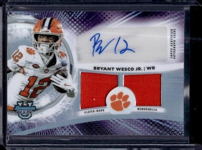2025 Bowman Chrome University Bryant Wesco #DRA-BW Dual Patch Autograph