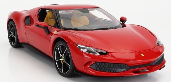 Ferrari 296 GTB Hybrid 830HP V6 2021 Rosso Corsa 1/18 - 18-16018 Bburago-image