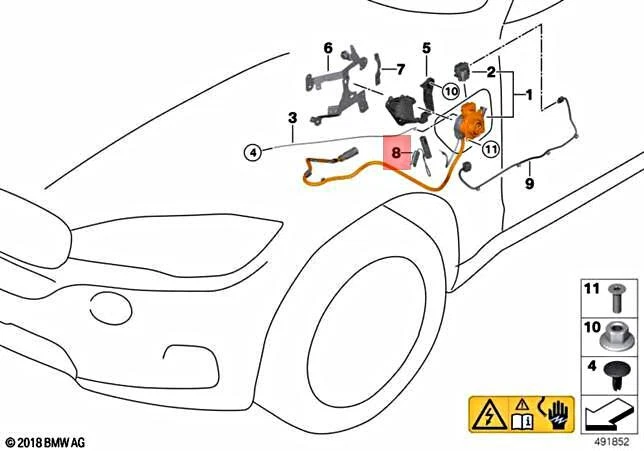 Genuine BMW G30 G38 530e 530eX 530Le Charge status display LED 