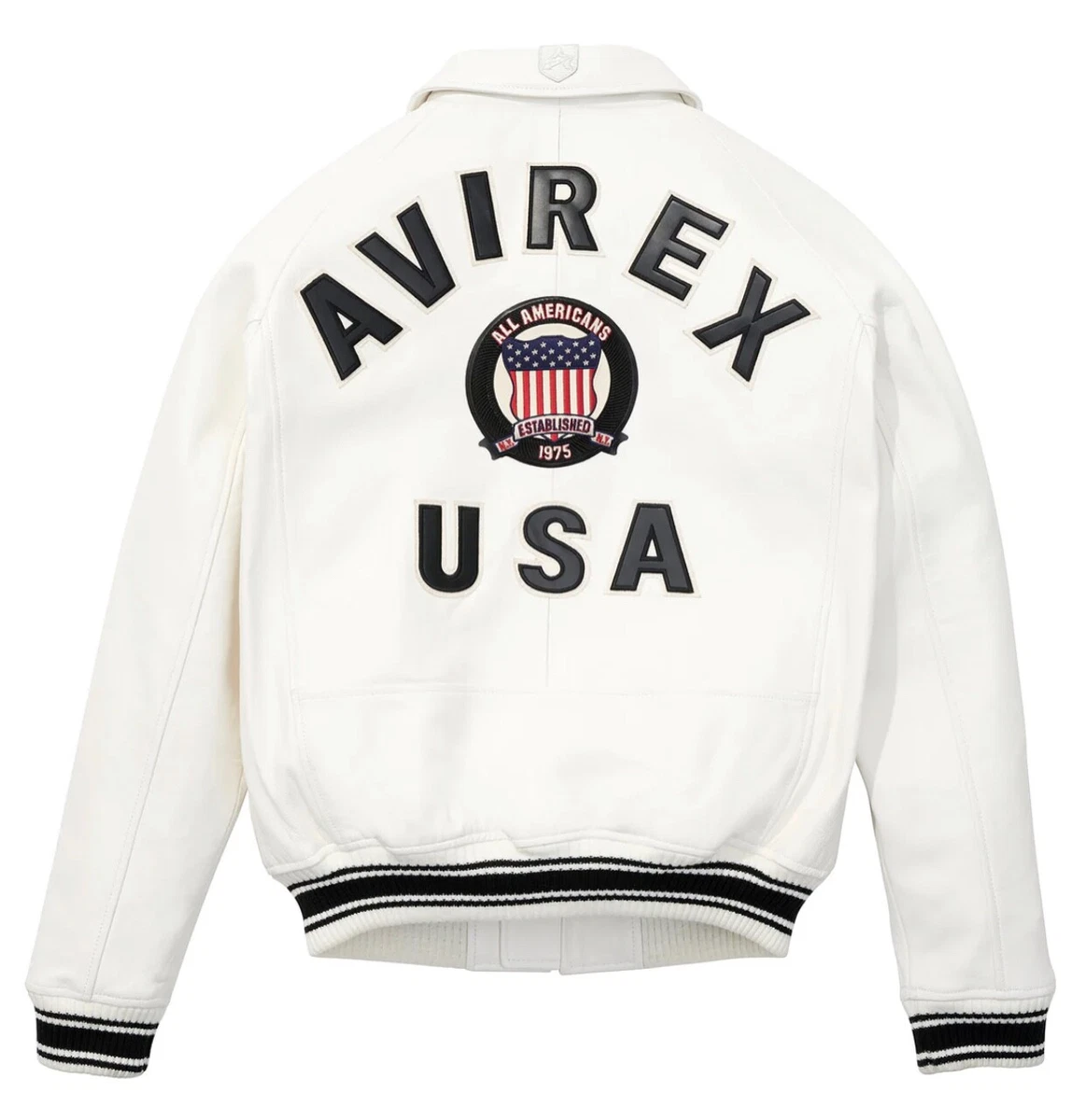 White clearance avirex jacket