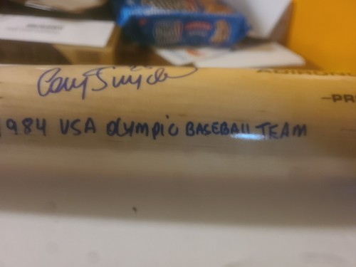 Cory Snyder autograph bat W/ Inscription 1984 Olympic Baseball Team JSA Tristar - Picture 2 of 6