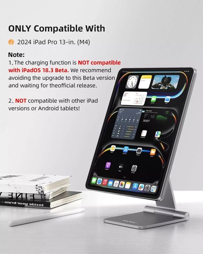 KUXIU X33 Pro Max Magnetic Wireless Charging Stand Only for iPad Pro 13” M4 2024 - Photo 13/15