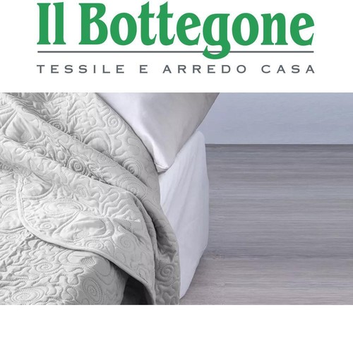 Copriletto trapuntato matrimoniale primaverile estivo trapuntino 2 piazze Grigio - Foto 4 di 4