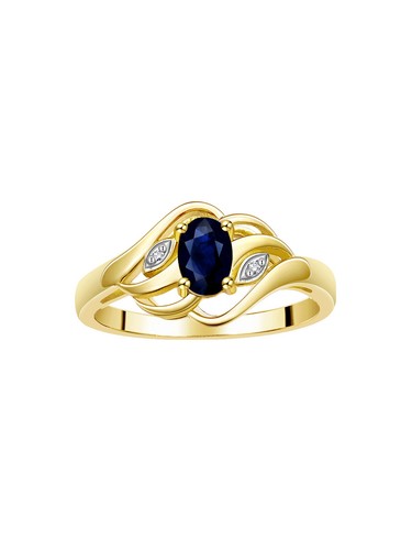 RYLOS Ring with Birthstone & Diamonds in Yellow Gold Plated Silver, Sizes 5-10 - Picture 25 of 31