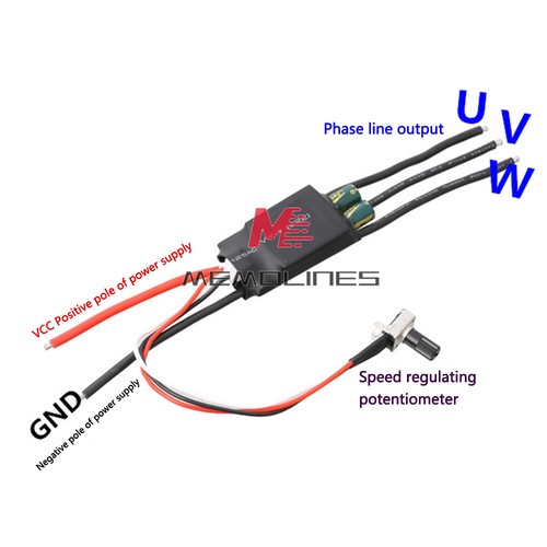 3 phase DC6-24V 200/1000W Brushless Hall Motor Pump Driver ESC Speed Controller - Picture 17 of 17
