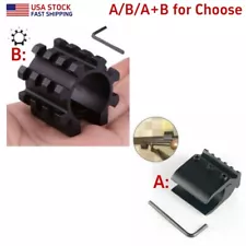20mm Rail Base Adapter Converter Barrel Mount / 12GA Shotgun Barrel Mount Tube