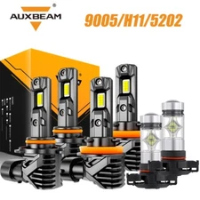 AUXBEAM LED Headlight Fog Light Bulbs For Chevy Silverado 1500 2500HD 2007-2015