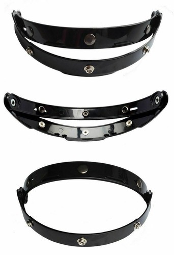 Open Face Helmet Bubble Visor Vintage Retro 3/4 Helmets Face Shield Len 3-Snap - Picture 7 of 35