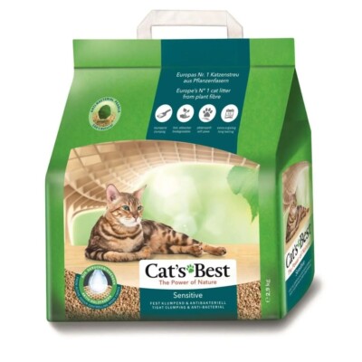 Cats Best Sensitive Klumpendes Katzenstreu 8L Oko - Umweltfreundliches Sensitive Streu