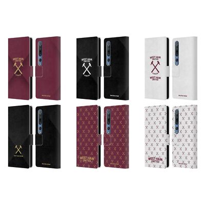 OFFICIAL WEST HAM UNITED FC HAMMER MARQUE LEATHER BOOK CASE FOR XIAOMI PHONES