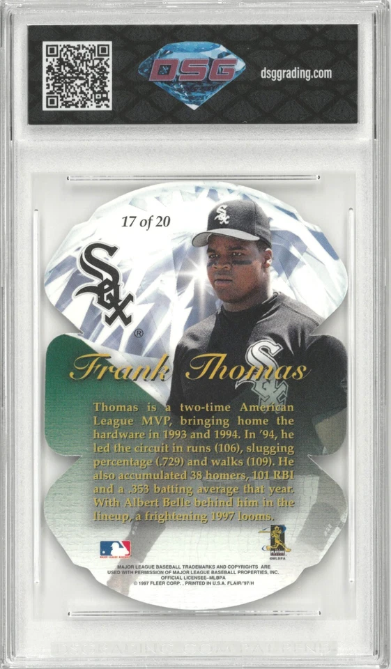 Escaparate Flair 1997 Frank Thomas #17 cortes de diamante 💎 DSG 9 como nuevo Foto 2 de 2