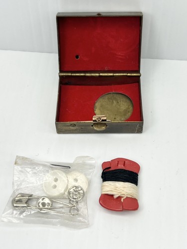 Vintage sewing gear dressmaker scissor Felix shears Wostenholm Stratnoid thimble - Picture 16 of 16
