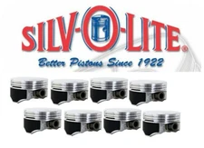 SILVOLITE Hypereutectic Flat Top Pistons Set/8 for Chevy 5.7L LS1 Press-fit STD