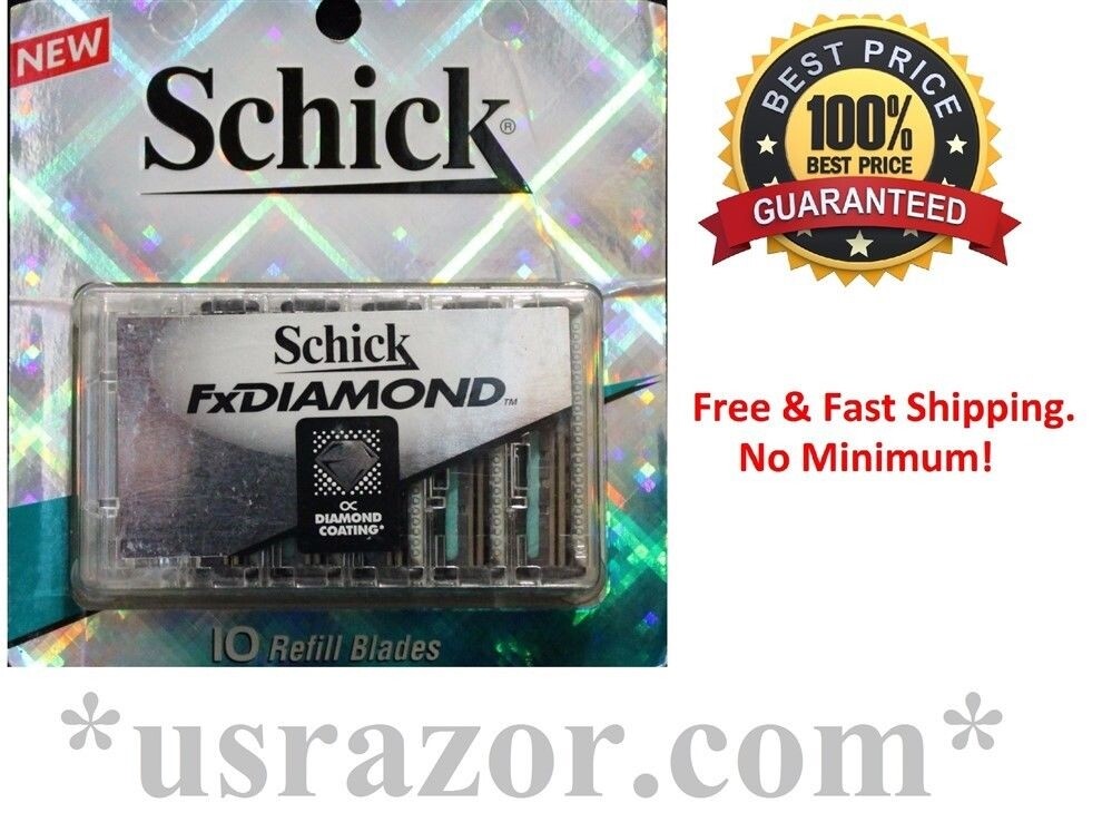 ~ 10 Schick FX Diamond blades fit Tracer Sport Razor Cartridges Refills ...