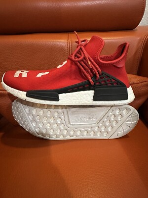 Size adidas Pharrell x NMD Human Race Red Preowned White Black Hu  4057284985994|