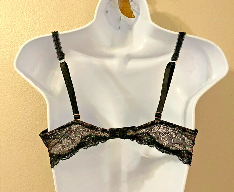 Sutiã Wacoal tamanho 34 D com aro preto RN 20421 CA 52788 excelente estado - Imagem 3 de 4