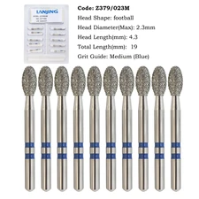 Zirconia Adjustment Multi-Use Diamond Burs Friction Grip FG Z368/023M Z379/023F
