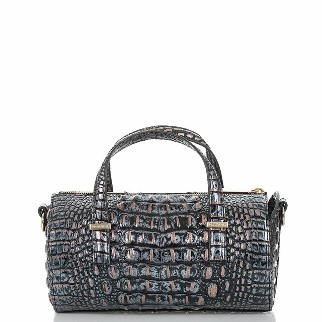 Brahmin Dusk Melbourne Leather Claire Small Barrel Crossbody Purse