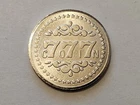 Lucky 777 Pocket Coin - Silver Tone, Good Luck, Casino