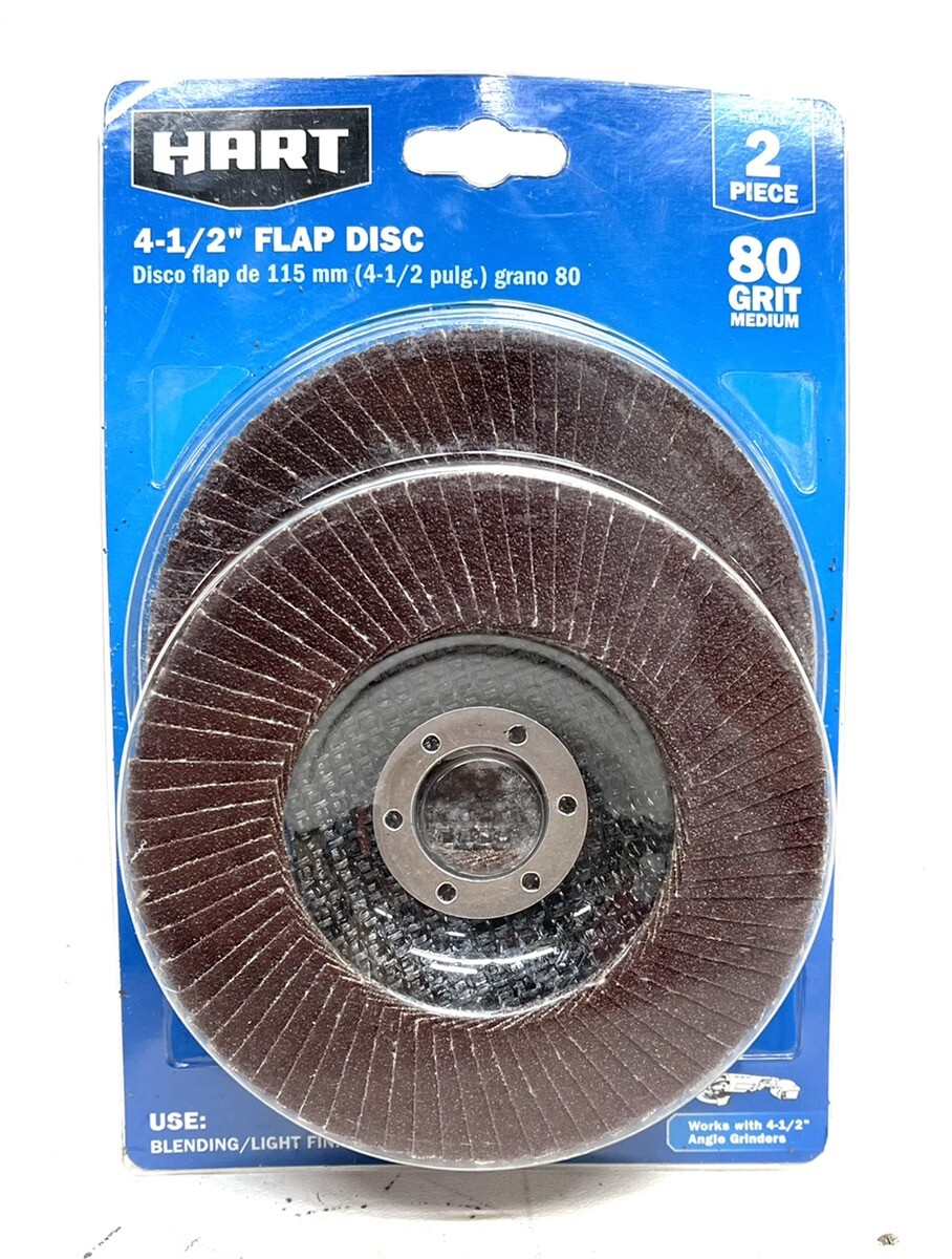 Hart 2-Piece 4.5-Inch Flap Disc 80-Grit, Size: 80g HACA03