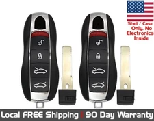2x New Replacement Proxy Key Fob Remote SHELL / CASE For Select Porsche Vehicles