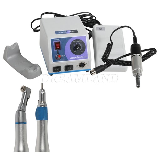 Ajuste Marathon Micromotor N7 Pulidora Contra ángulo Pieza de Mano Recta / 10*HP Burs - Imagen 20 de 21