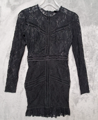 knee length dresses for ladies L'agence Lindsay Sequined Lace Dress main image 1