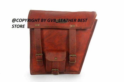 Sac De Moto En Cuir Véritable Marron - Sacoche De Selle Vintage Avec Sangle Réglable