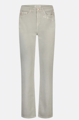 Fabienne Chapot Lola Straight Pebble Light Grey Damen Jeans Hellgrau Gr. W27 L32