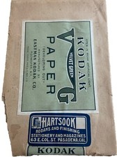Kodak Velvet Green Paper 1920s Hartsook Kodaks And Finishing, Pasadena, CA 