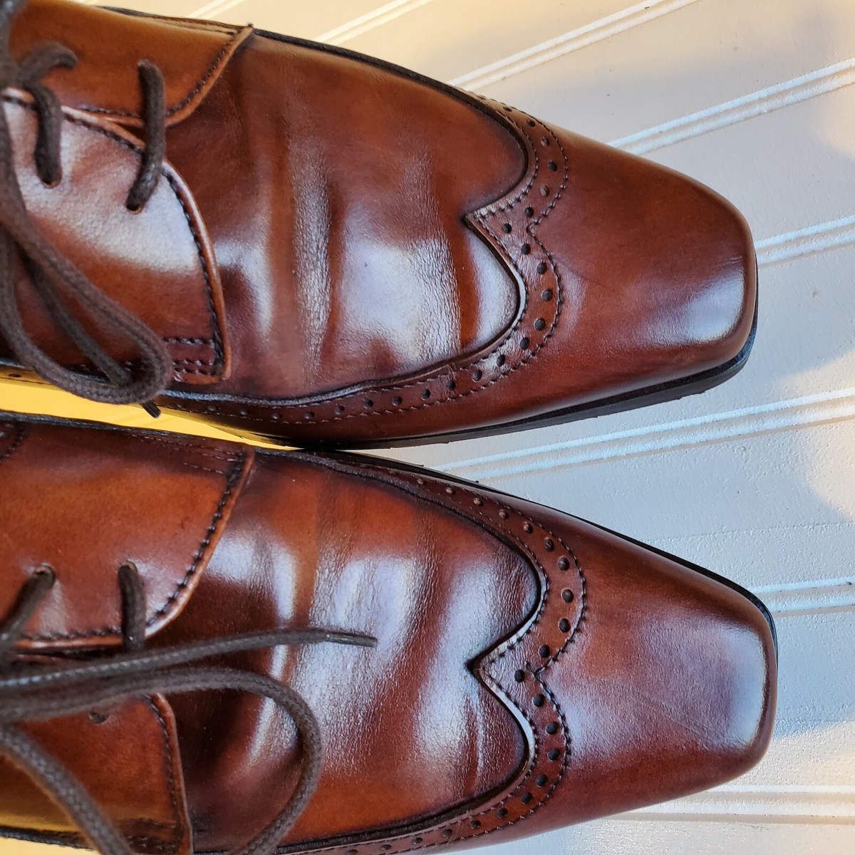 To Boot New York 8 Adam Derrick Mens Brown Wingtip Oxford  display picture 1