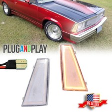 Clear Amber Led Front Side Marker Light For 1980 1981 Chevrolet El Camino Malibu
