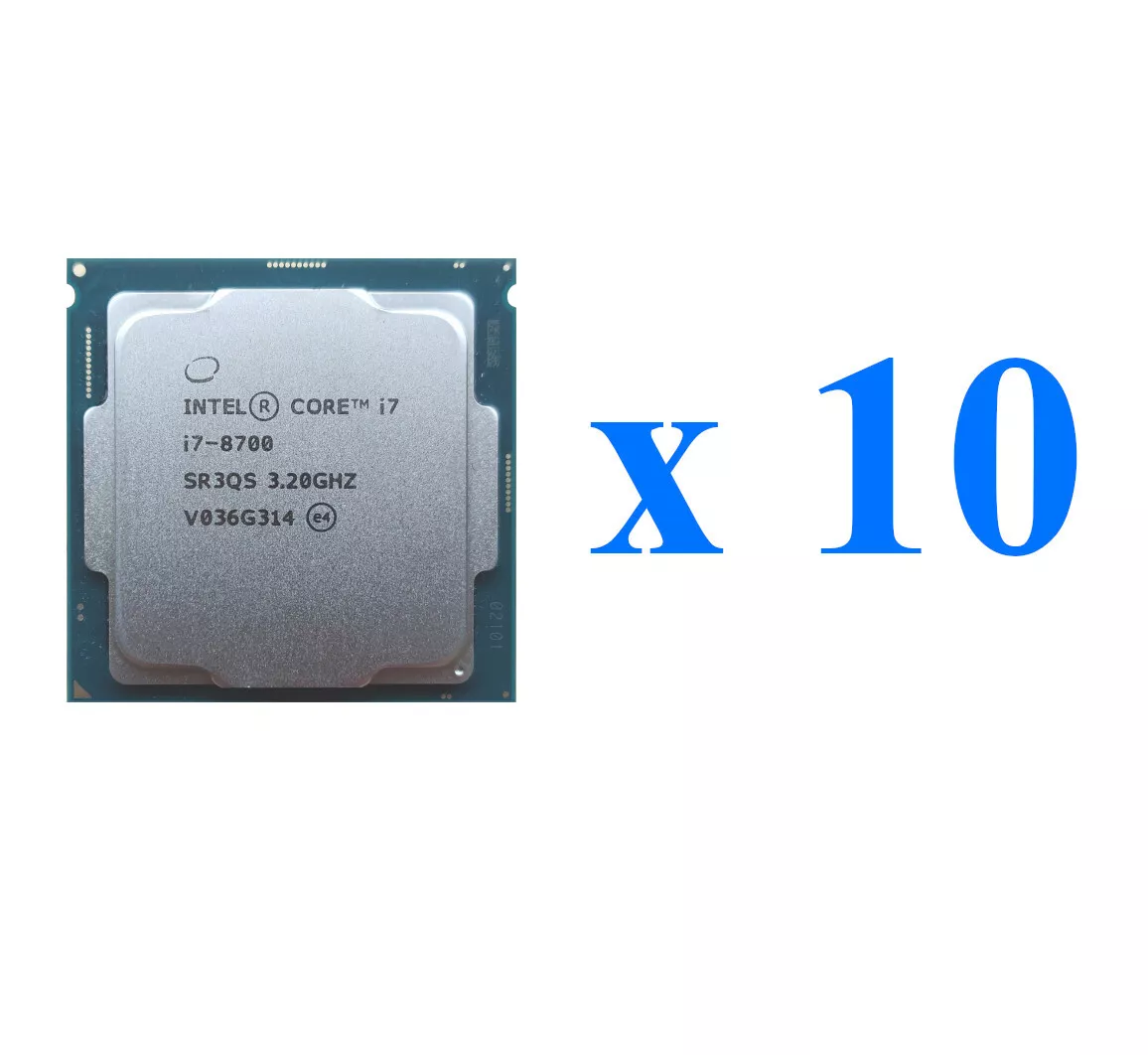Lot of 10 Intel Core I7-8700 3.2GHz CPU 6 Core 12MB LGA1151 Processor SR3QS