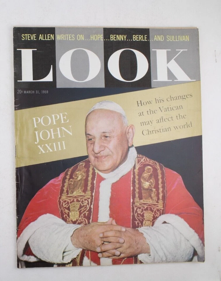 LOT VTG 1959 1968 Look Magazine Pope John Vatican Pope Paul Retire Birth Control - Image 2 of 4