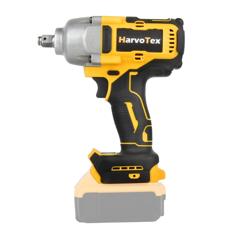 HARVOTEX Cordless Electric Impact Wrench Gun 1/2'' High Power Driver For Dewalt Battery