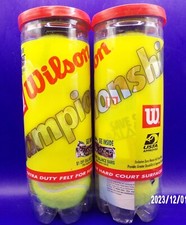 NEW Wilson Championship Extra Duty Felt for Hard Court Surfaces 2 Cans 6 Balls