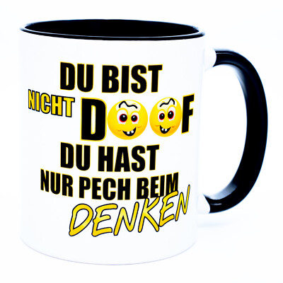 Du bist nicht doof Tasse Spruch Arbeit Büro Handwerker dumme Kollegen Lustig 