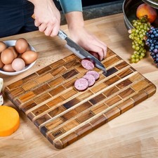 Artisanal Handmade Rustic-Style Teak Charcuterie, Cutting, Cheese  Bread Board