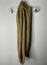 Free Press Infinity Scarf Knit Boho Festival Beige One Size Lightweight Bohemian