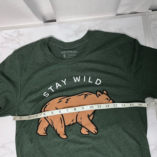 Keep Nature Wild Damen T-Shirt Small grün STAY WILD Bär Outdoor Natur - Bild 8 von 11